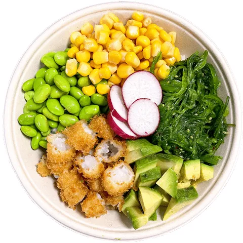 Poke bowl ebi fry