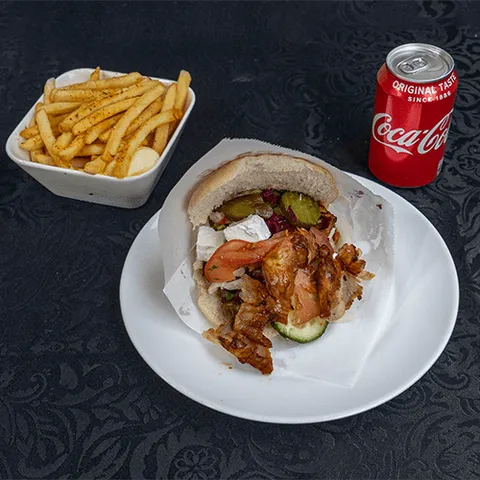 Broodje kipdöner menu
