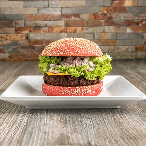 Pink carrot burger