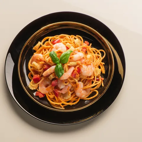 Pasta scampi alla crema