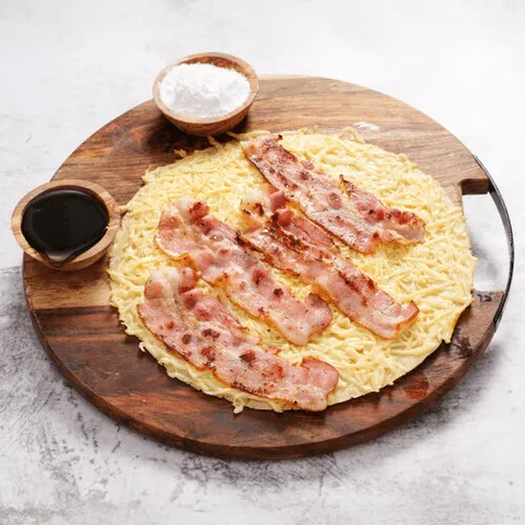 Pannenkoek kaas en spek