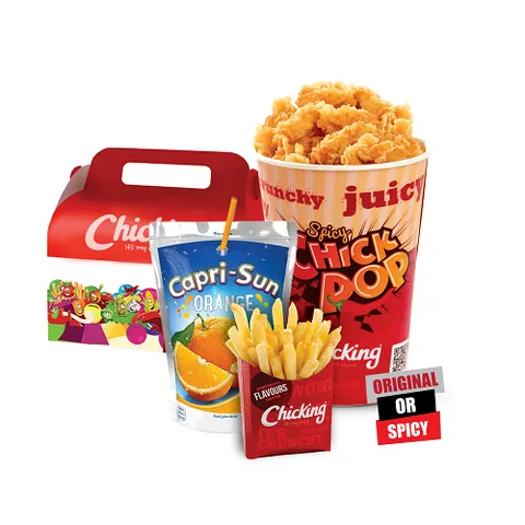 Kinder menu chicken-pops