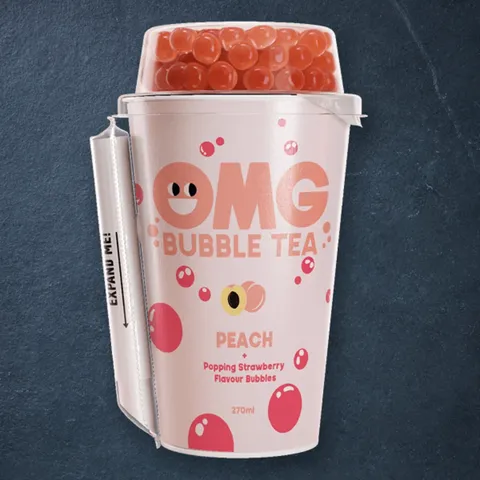 OMG Bubble Tea Peach & Strawberry 270 ml