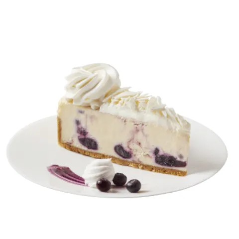 Blueberry and cream cheesecake