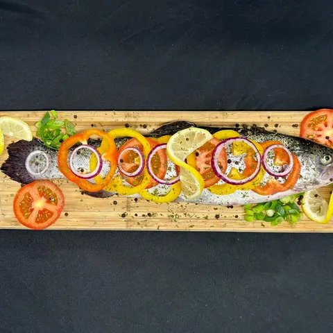 Zalmforel ovenschotel for 2
