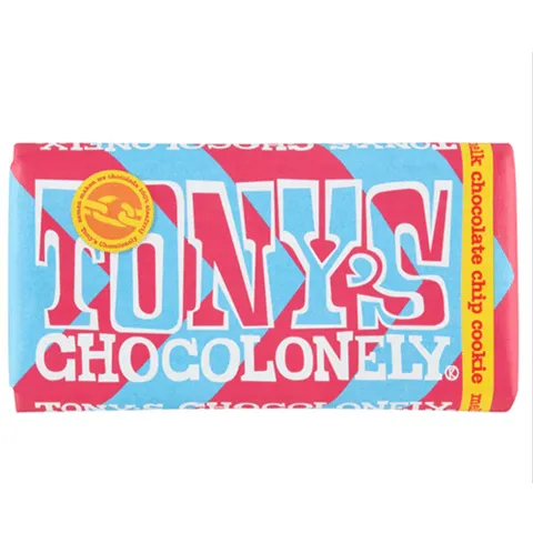 Tony's Chocolonely chocolate chip cookie melk