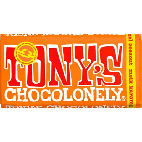 Tony's Chocolonely melkchocolade karamel en zeezout