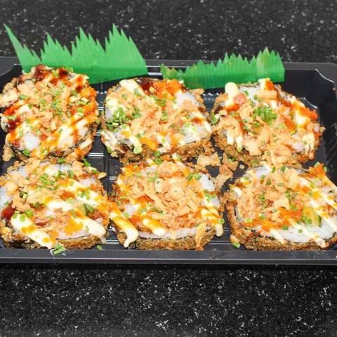 Crispy sake special roll