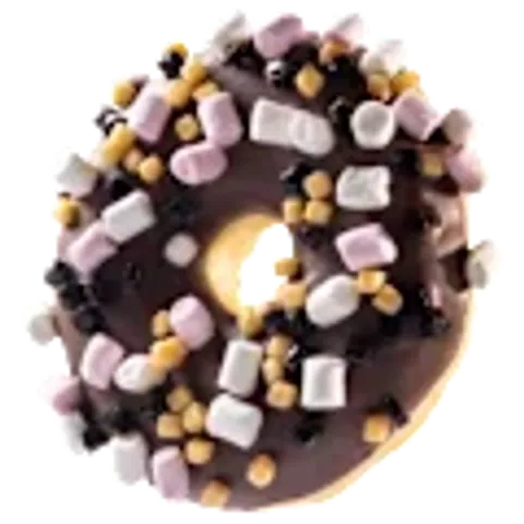 Rocky road marshmallow donut