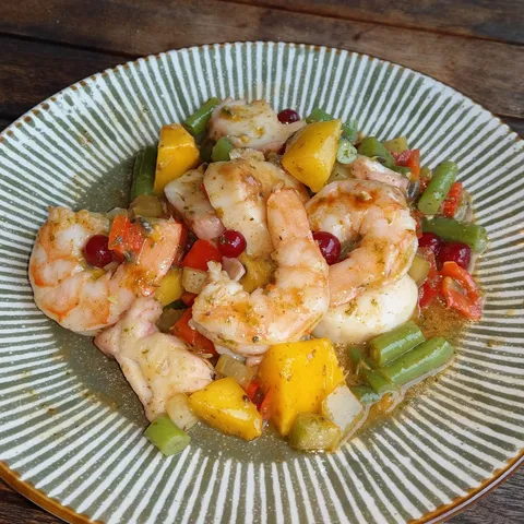 Cajun tropische seafood salade