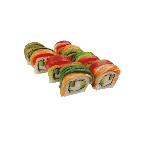 Rainbow roll, 8 stuks