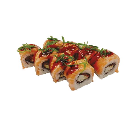 Soft shell salmon roll