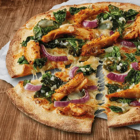 Garlic Chicken & Spinach Pizza