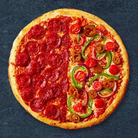 Double tasty: 2 smaken, 1 pizza