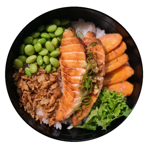 Gegrilde salmon bowl