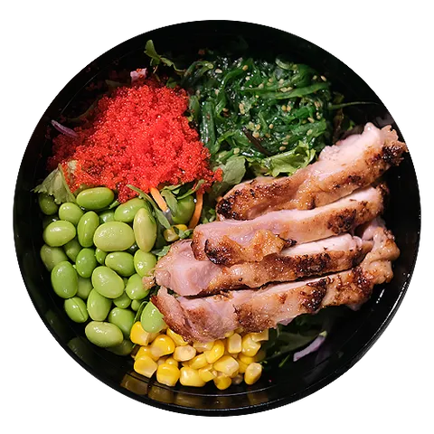 Poke bowl crispy chicken