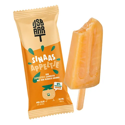 Huisgemaakte verpakt ijs sinaasappeltje 45ml