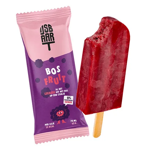 Huisgemaakte verpakt ijs bosfruit 70ml