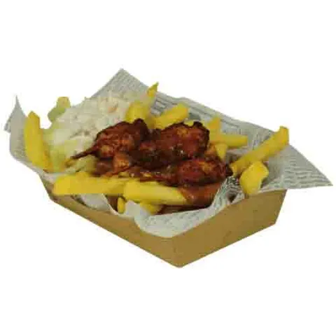 Friet kipsate + sate saus